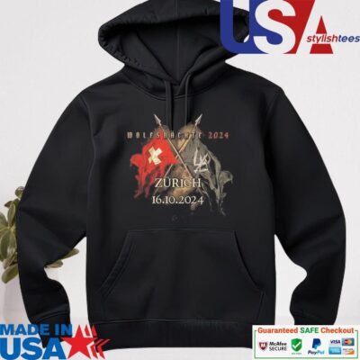 Official Powerwolf Wolfsnachte Tour 2024 Concert Tee In Zurich Switzerland At THE HALL On October 16 hoodie