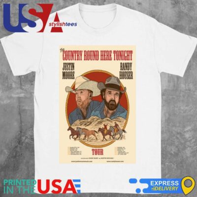 The Country Round Here Tonight Justin Moore & Randy Houser Tour 2024 Shirt