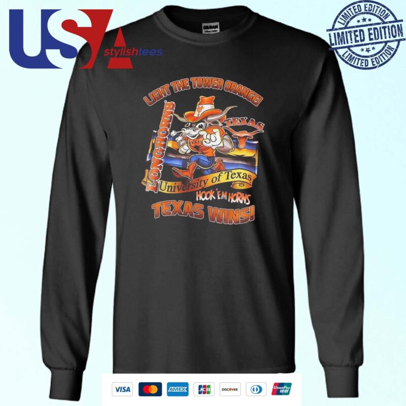 Texas Longhorns Light The Tower Orange Hook 'Em Horns 2024 Sweater