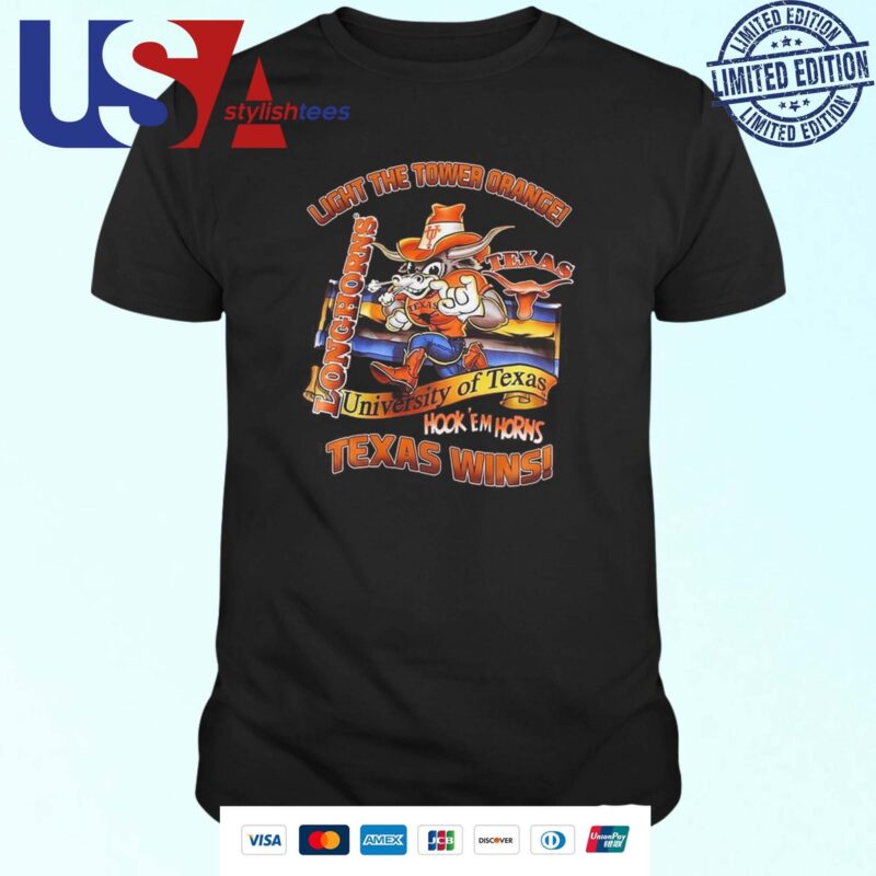 Texas Longhorns Light The Tower Orange Hook 'Em Horns 2024 T-shirt