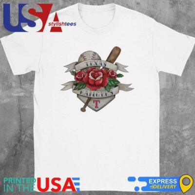 Texas Rangers Tattoo Rose 2024 Shirt