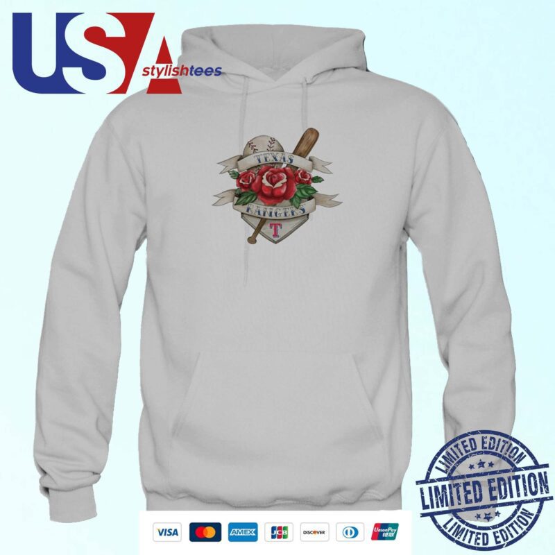 Texas Rangers Tattoo Rose 2024 Hoodie