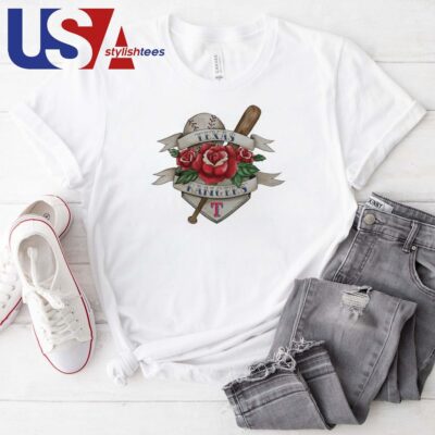 Texas Rangers Tattoo Rose 2024 T-shirt