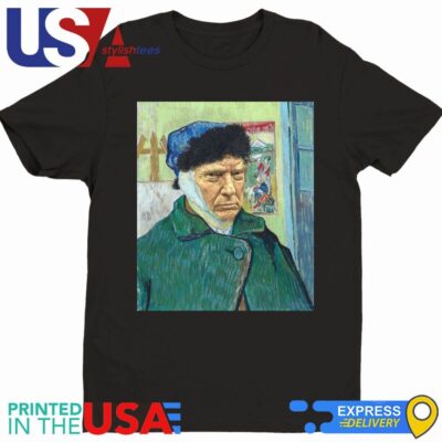 Official Donald Trump with a bandaged ear in the style of Van Gogh painting T-Shirt