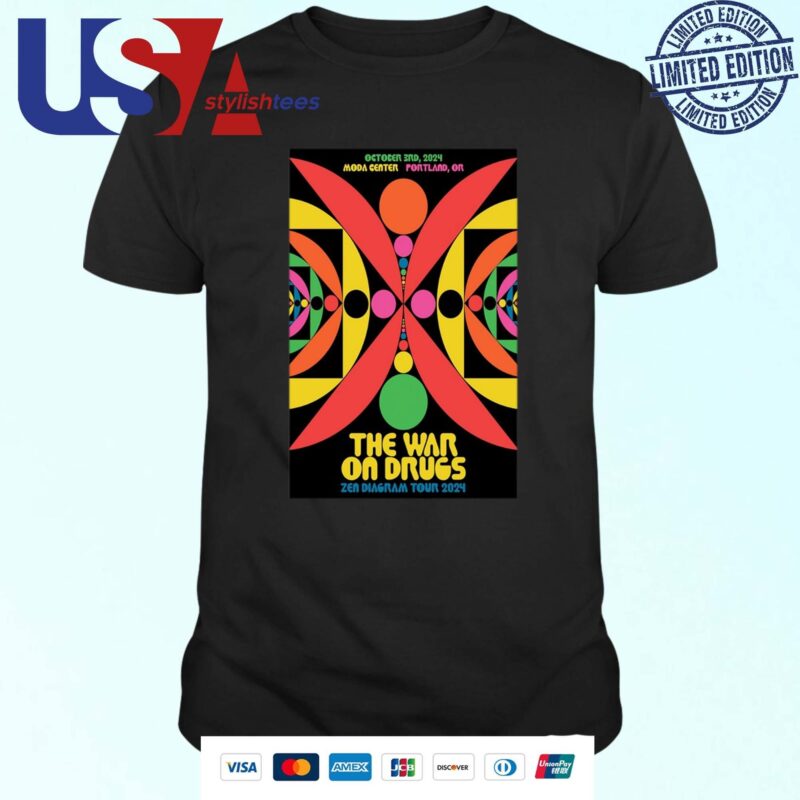 The War On Drugs October 3 2024 Live At Moda Center, Portland OR Band Event T-shirt