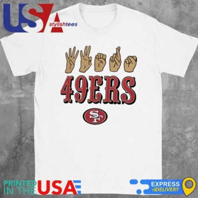 San Francisco 49ers Homage The NFL ASL Love Sign American Sign Language Shirt