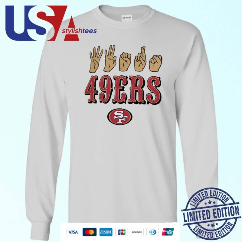 San Francisco 49ers Homage The NFL ASL Love Sign American Sign Language Sweater