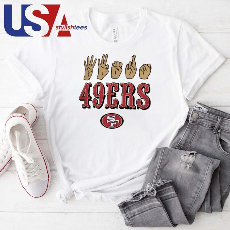 San Francisco 49ers Homage The NFL ASL Love Sign American Sign Language T-shirt