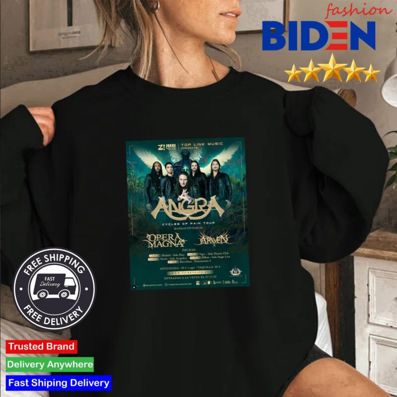 Official Angra Cycles of Pain Tour 2024 Shirt Sweater Den