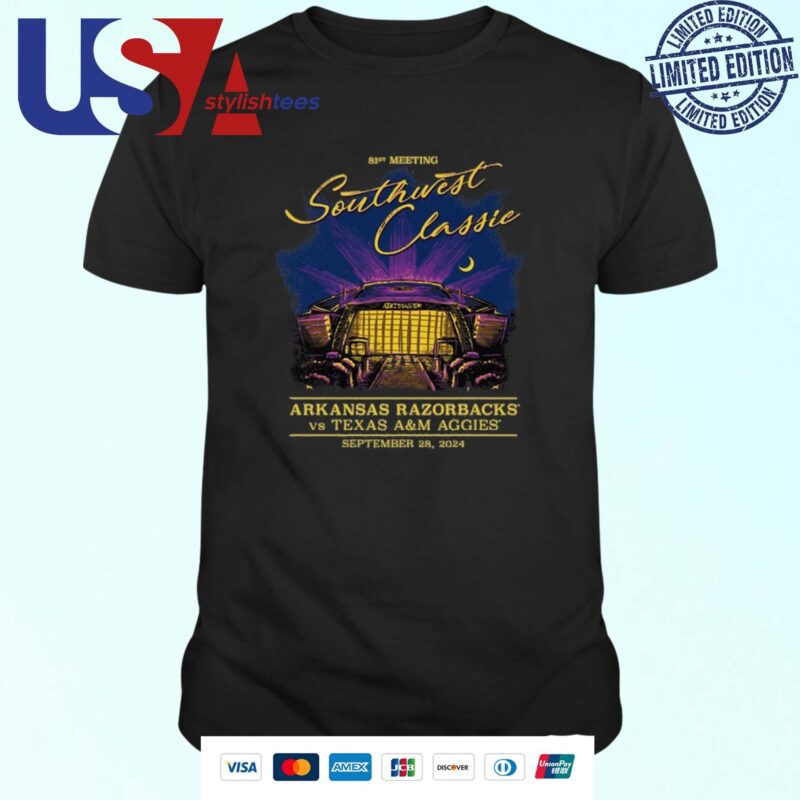 Texas A&M vs. Arkansas Game Day 2024 81st Meeting Southwest Classic T-shirt