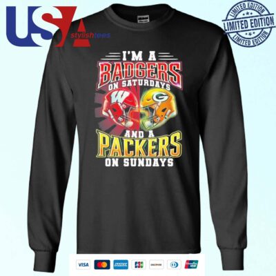 I’m A Wisconsin Badgers On Saturdays And A Green Bay Packers On Sundays Sweater