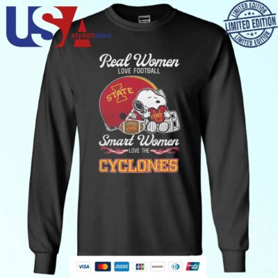 Iowa State Cyclones x Snoopy Real Women Love Football Smart Women Helmet 2024 Sweater