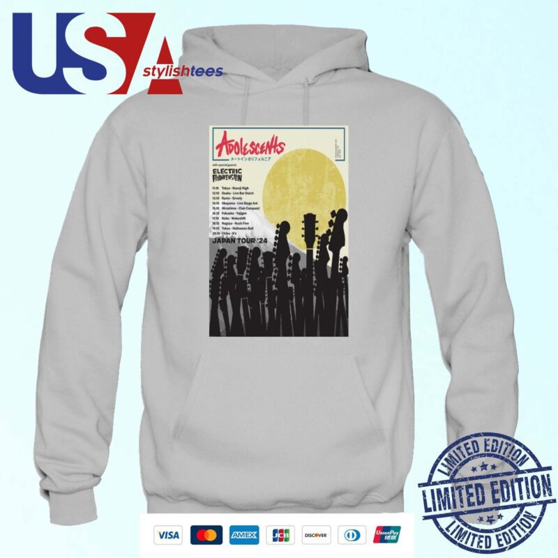 The Adolescents With Electric Frankenstein Tour Japan 2024 Hoodie