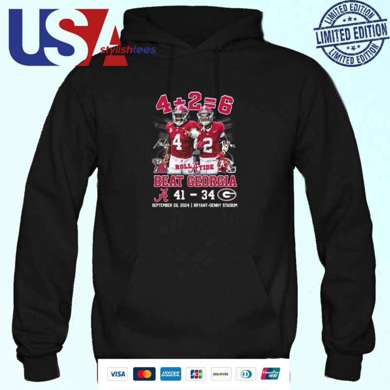 Jalen Milroe And Ryan Williams Alabama Crimson Tide 41-34 Georgia Bulldogs Hoodie