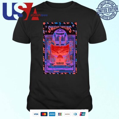 The Smashing Pumpkins August 27 2024 Simpsonville, SC CCNB Amphitheatre at Heritage Park Tour T-shirt