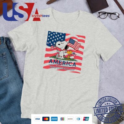 Snoopy And Woodstock America 4th Of July 2024 USA Flag Shirt
