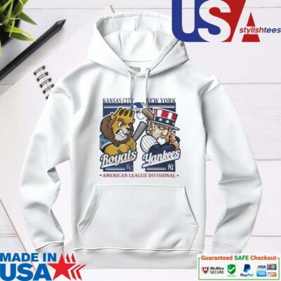 Official Kansas City Royals Vs New York Yankees Mlb American League Divisionals 2024 Mascots Logo hoodie