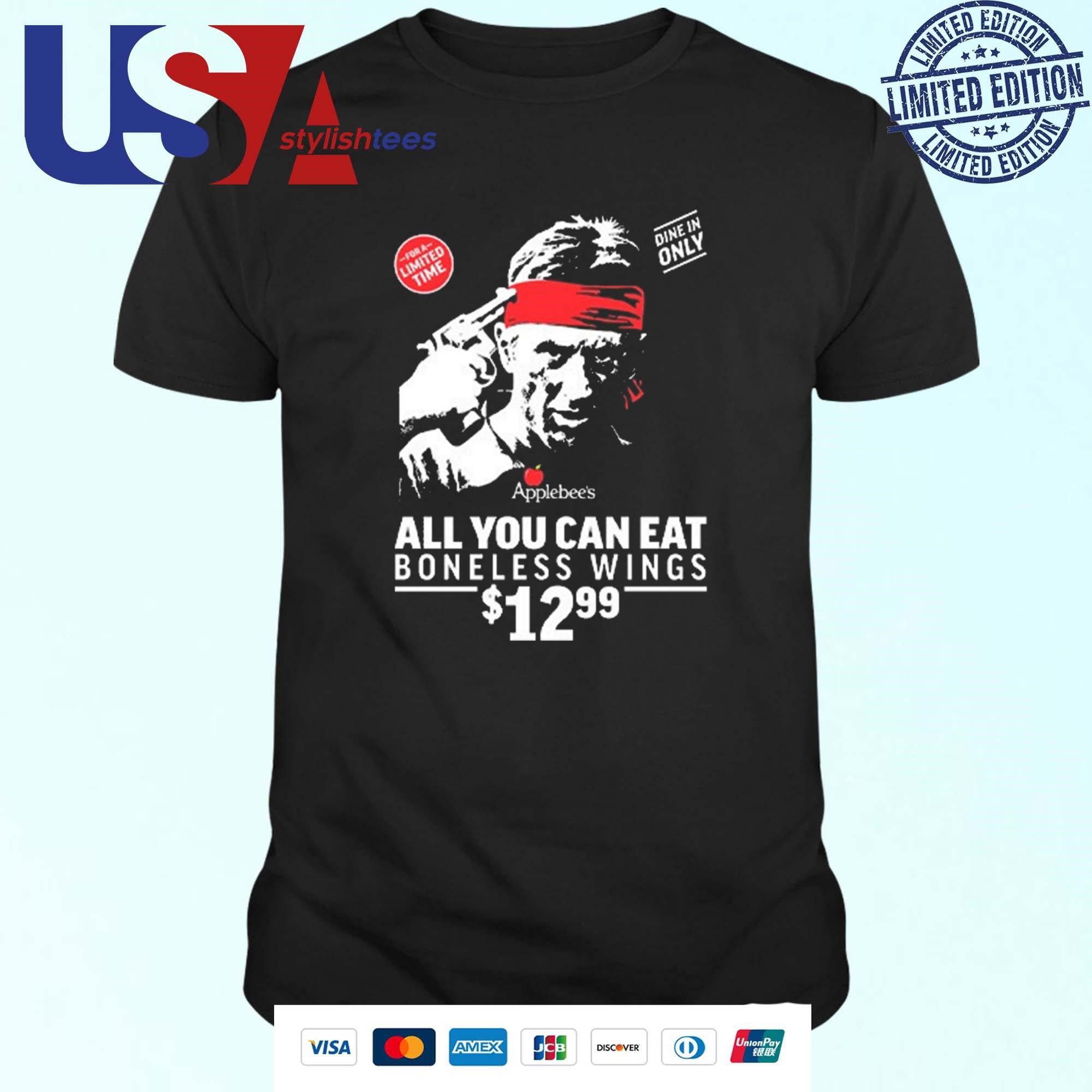 the-deer-hunter-x-applebees-all-you-can-eat-boneless-wings-12-99-t-shirt The Deer Hunter x Applebee's All You Can Eat Boneless Wings 12.99 T-shirt