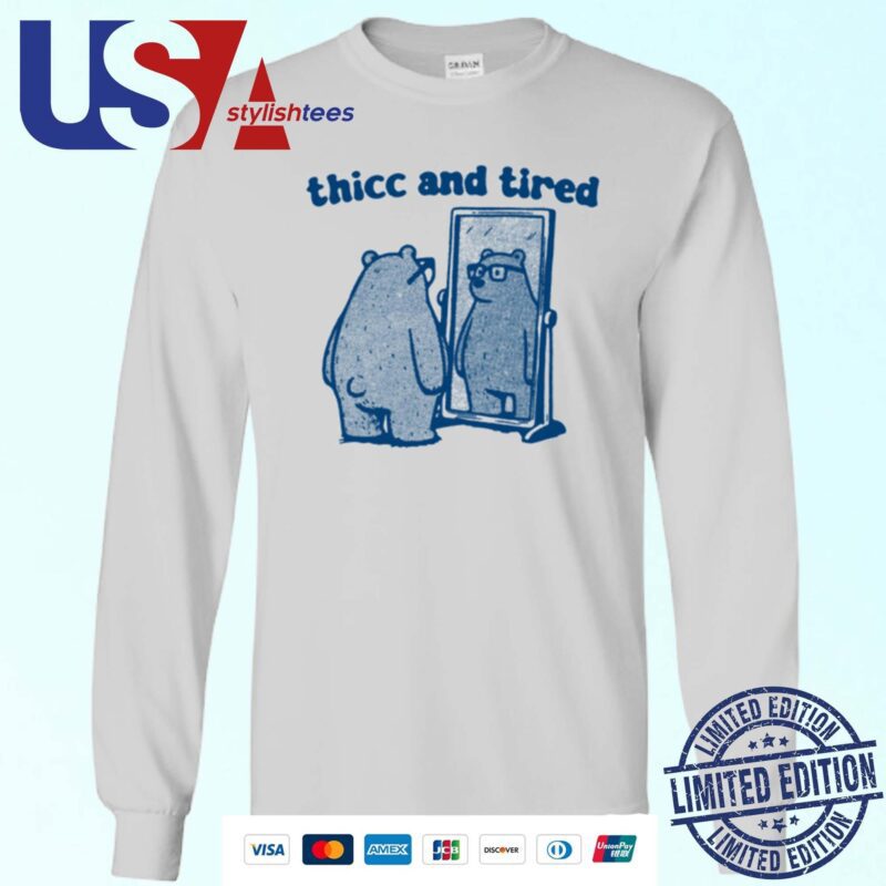 Thicc And Tired Bear Sweater