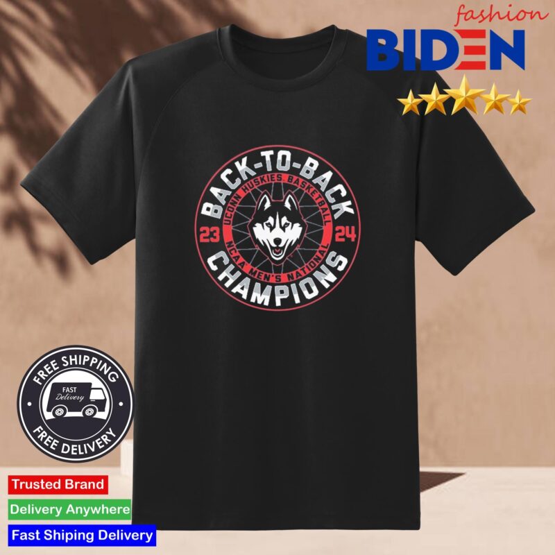 UConn Huskies Back-To-Back NCAA Men's Basketball National Champions Logo Shirt
