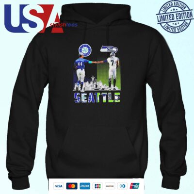 Seattle Mariners Julio Rodriguez x Seattle Seahawks Geno Smith Signatures Skyline Hoodie