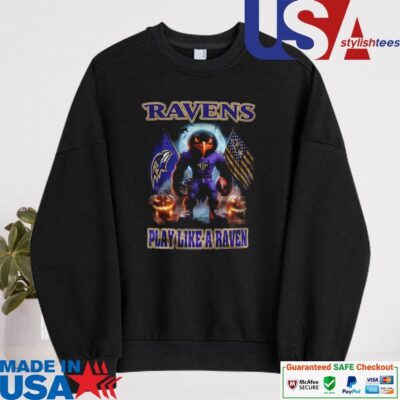 Official Baltimore Ravens Play Like A Raven Halloween sweater