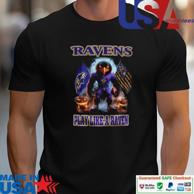 Official Baltimore Ravens Play Like A Raven Halloween unisex