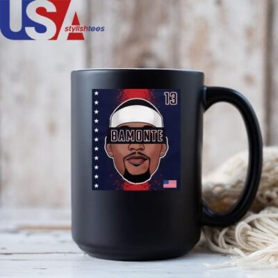 Official Bam Adebayo Bamonte 13 Usa Mug, Tumbler Mug Black 11oz