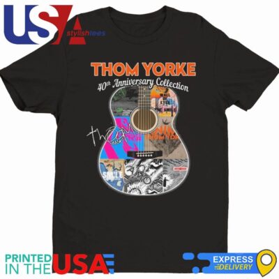 Thom Yorke 40th Anniversary Collection Guitar Signature Shirt