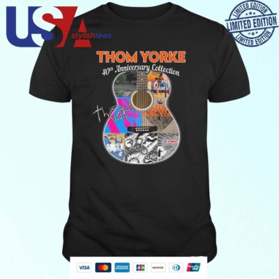 Thom Yorke 40th Anniversary Collection Guitar Signature T-shirt