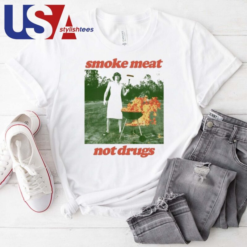 Smoke Meat Not Drugs Natural T-shirt