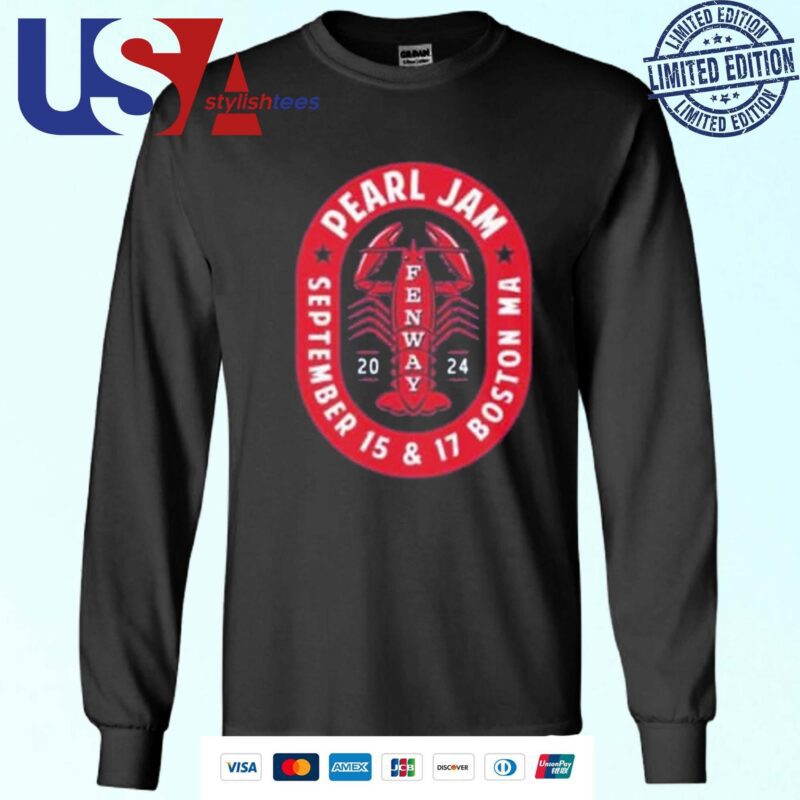 Pearl Jam With Glen Hansard Dark Matter World Tour Merch Loster Roll Tee In Boston MA At Fenway Park On September 15 And 17 2024 Sweater