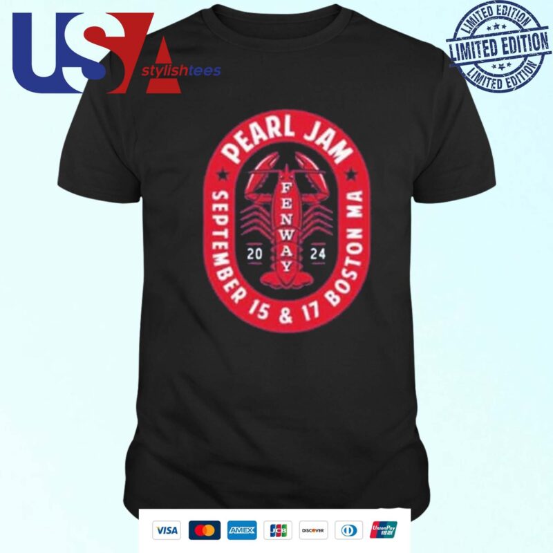 Pearl Jam With Glen Hansard Dark Matter World Tour Merch Loster Roll Tee In Boston MA At Fenway Park On September 15 And 17 2024 T-shirt