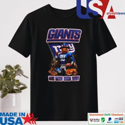 Official New York Giants Big Blue Wrecking Crew Halloween Shirt