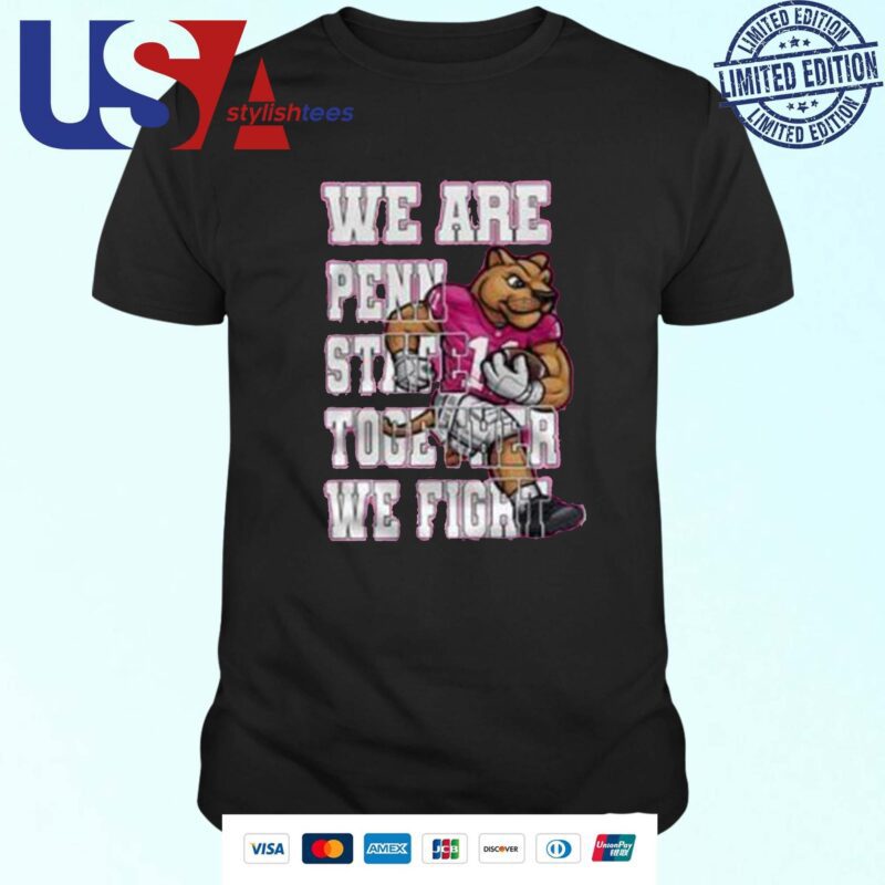 Penn State Nittany Lions Together We Fight Pink T-shirt