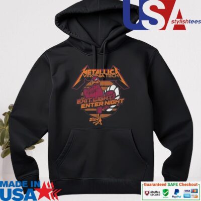 Official Virginia Tech Hokies Metallica Exit Light Enter Night 2024 hoodie