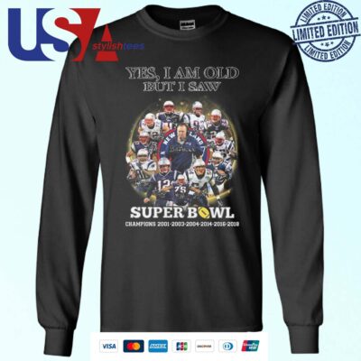 Super Bowl Yes I Am Old But I Saw New England Patriots Signatures Sweater