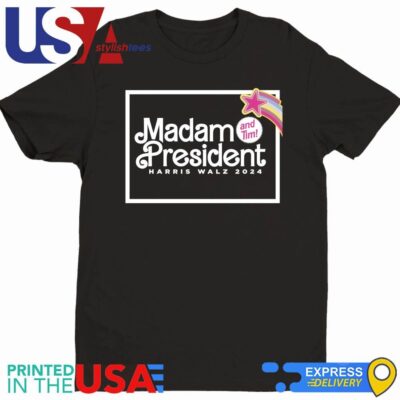 Official Barbie Madam President Harris Walz 2024 And Tim T-Shirt