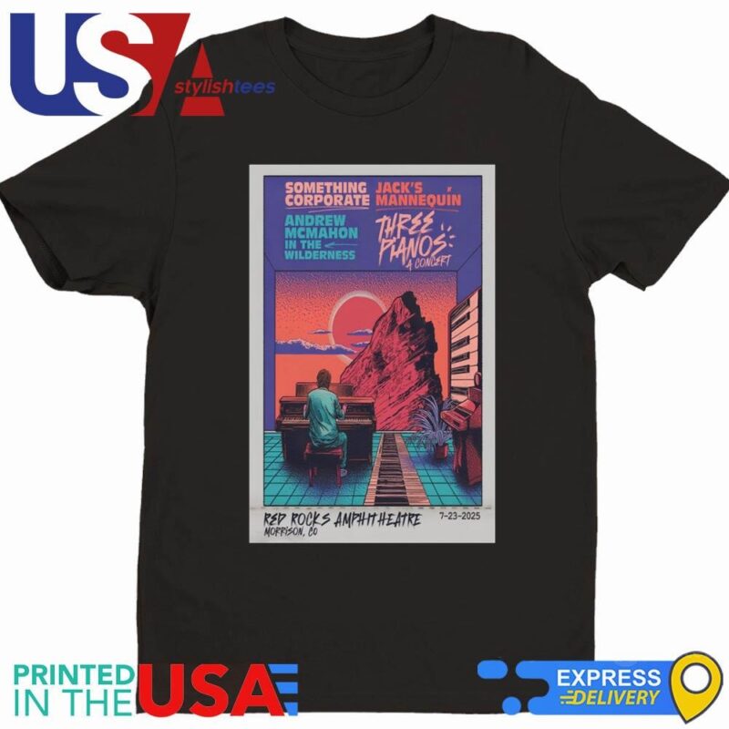 Something Corporate & Jack’s Mannequin And Andrew McMahon Red Rocks Park and Amphitheatre July 23, 2025 Event Shirt