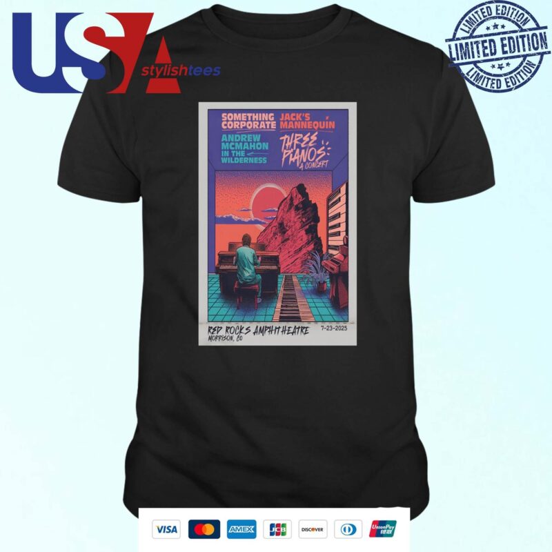 Something Corporate & Jack’s Mannequin And Andrew McMahon Red Rocks Park and Amphitheatre July 23, 2025 Event T-shirt