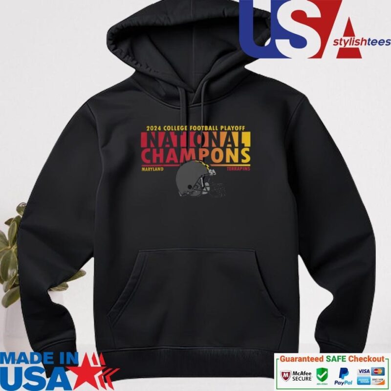 Official Maryland Terrapins College Football Playoff 2024 National Champions Helmet hoodie