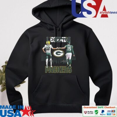 Official Green Bay Packers Legends Aaron Rodgers x Bart Starr Signatures hoodie