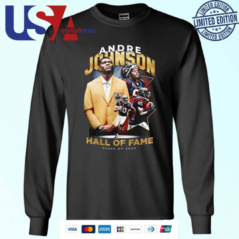 Official Andre Johnson Hall Of Fame Class Of 2024 Sweater
