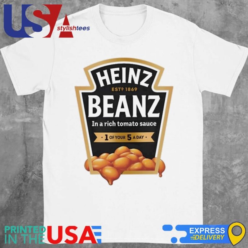 Official Heinz Beanz Est 1869 In A Rich Tomato Sauce 1 Of Your 5 A Day Shirt