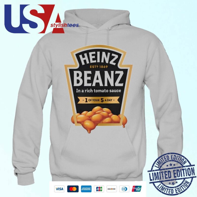 Official Heinz Beanz Est 1869 In A Rich Tomato Sauce 1 Of Your 5 A Day Hoodie