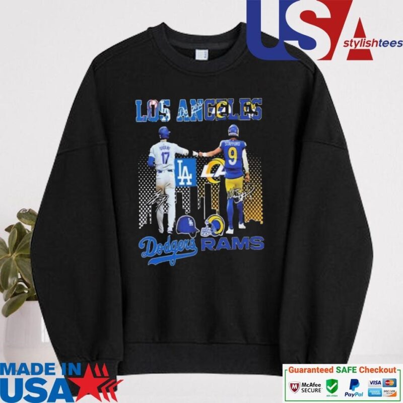 Official Dodgers Shohei Ohtani Rams Matthew Stafford sweater
