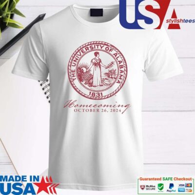 Official Alabama Crimson Tide Homecoming October 26, 2024 Shirt