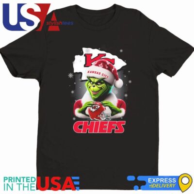 The Santa Grinch Love Kansas City Chiefs NFL Merry Christmas 2024 Shirt
