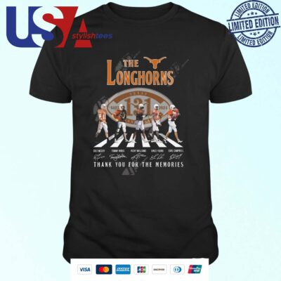 The Texas Longhorns 131th Anniversary 1893-2024 Thank You For The Memories Walking Signatures T-shirt
