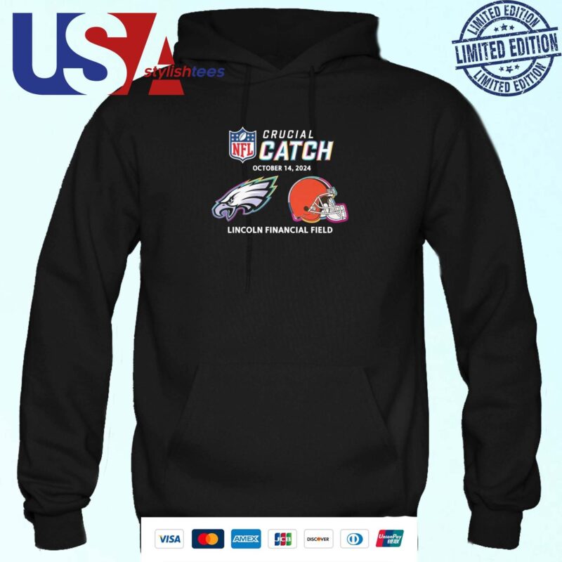 Philadelphia Eagles vs Cleveland Browns October 14, 2024 NFL Crucial Catch Hoodie